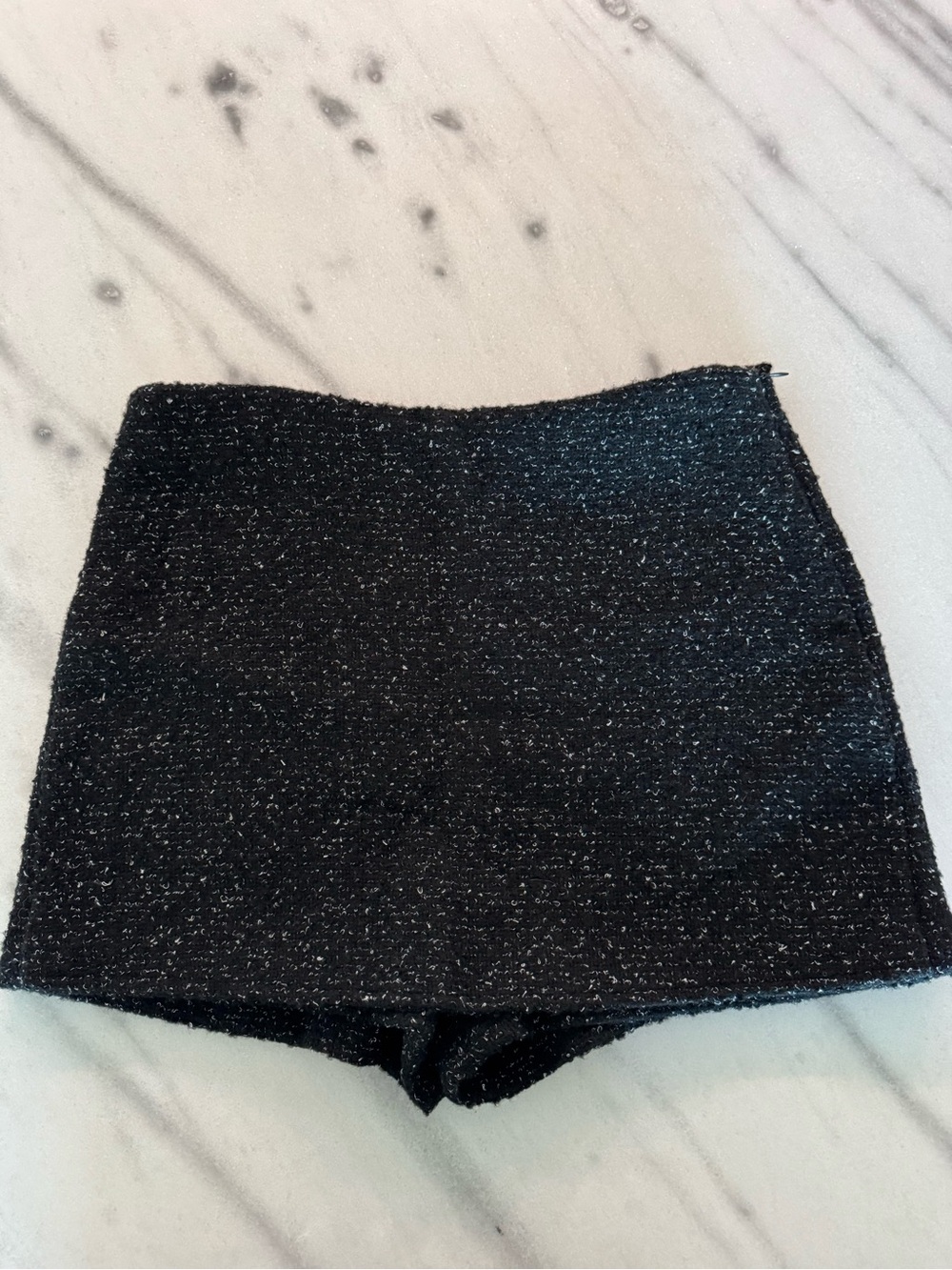 ZARA High-Waist Black Women's Skort